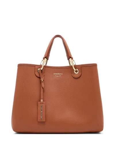 Emporio Armani Myea Medium Shopping Bag In Leather