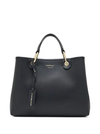 Emporio Armani Myea Medium Shopping Bag In Black