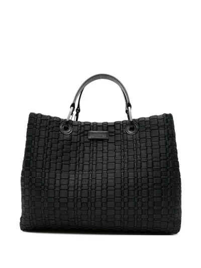 Emporio Armani Myea Medium Shopping Bag In Black