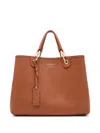 Emporio Armani Myea Medium Shopping Bag In Brown