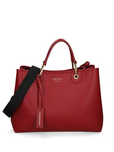 Emporio Armani Myea Medium Tote Bag In Red