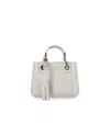 Emporio Armani Myea Small White Shopping Bag In Grey