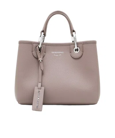 Emporio Armani Myea Shopper Shoulder Bag In Neutral