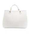 Emporio Armani Myea Shopper Tote Bag In White