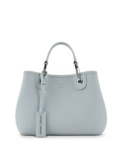 Emporio Armani Myea Small Deer Print Shopper Tote In Gray