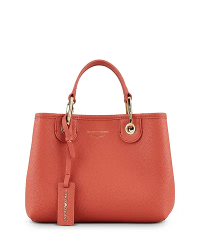 Emporio Armani Myea Small Deer Print Shopper Tote In Oak