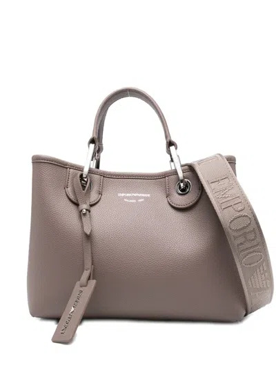 Emporio Armani Myea Top-handle Tote Bag In Brown