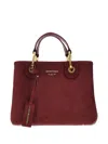 Emporio Armani Faux Leather Small Myea Bag In Red