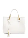 Emporio Armani Myea Bag Small Shopper Bag With Deer Print In White