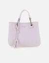 Emporio Armani Myea Vegan Leather Handbag In Pastel Pink