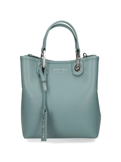 Emporio Armani Myea Vertical Tote Bag In Blue