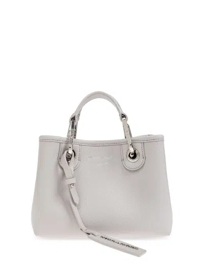Emporio Armani Myea Xs Shopping Bag In Light Grey