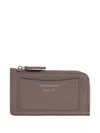 Emporio Armani Myea Zip-around Card Holder In Brown