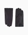 Emporio Armani Nappa Lambskin Touchscreen Gloves In Black