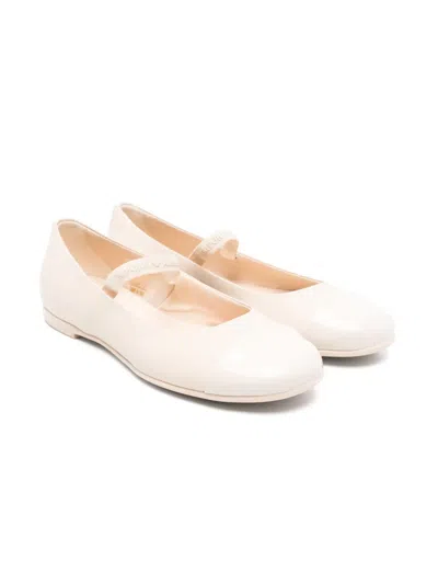 EMPORIO ARMANI NAPPA-LEATHER BALLET FLATS