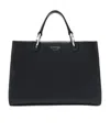 Emporio Armani Nappa-leather Medium Myea Shopper Bag In Black