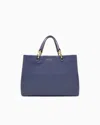 Emporio Armani Nappa-leather Medium Myea Shopper Bag In Purple