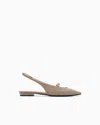 Emporio Armani Nappa-leather Slingback Ballerinas With Eagle Plate