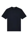 Emporio Armani Logo-embroidered Crew-neck T-shirt In Blue