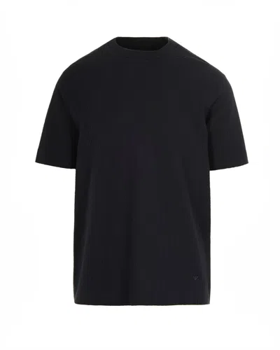 Navy Blue Cotton T-shirt In Black from Di Sabatino