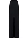 Emporio Armani Crepe Trousers In Black