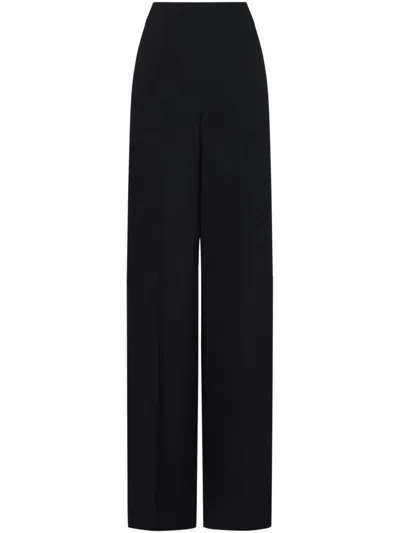 EMPORIO ARMANI NAVY BLUE CREPE TROUSERS