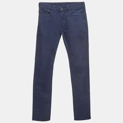 Pre-owned Emporio Armani Navy Blue Denim Slim Fit Jeans M Waist 30"