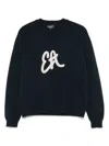 Emporio Armani Women's Sweater With Maxi Ea Icon Logo In Black