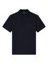 Emporio Armani Logo-embroidered Cotton Polo Shirt In Blue