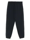 Emporio Armani Logo Print Textured Fabric Sweatpants