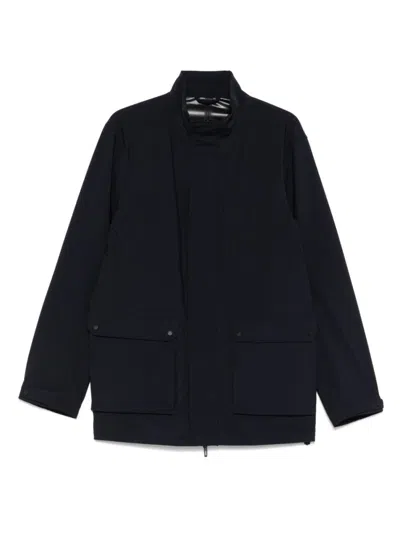 Emporio Armani Navy Blue Long Sleeves Ripstop Jacket