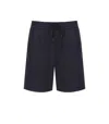 Emporio Armani Navy Blue Monogram Bermuda Shorts