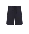 Emporio Armani Navy Blue Monogram Bermuda Shorts