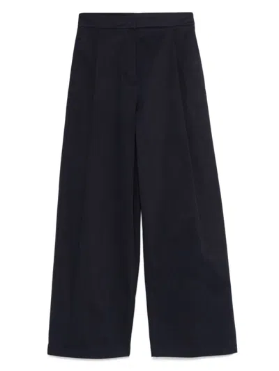 EMPORIO ARMANI NAVY BLUE PLEATED TROUSERS