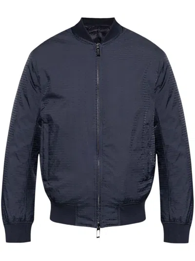 EMPORIO ARMANI NAVY BLUE REVERSIBLE BOMBER JACKET