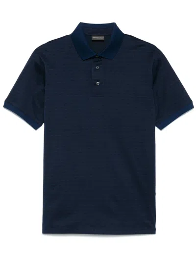 Emporio Armani Navy Blue Short Sleeve Polo