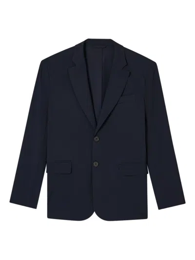 EMPORIO ARMANI NAVY BLUE SINGLE-BREASTED BLAZER