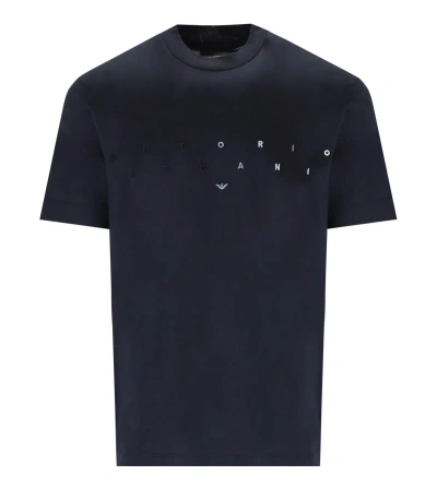 Emporio Armani Navy Blue T-shirt With Logo