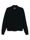 Emporio Armani Wool Blend Blouson Jacket In Black