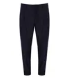Emporio Armani Navy Blue Viscose Blend Pants In Blue