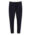 Emporio Armani Navy Blue Viscose Blend Pants In Blue
