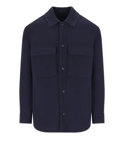 EMPORIO ARMANI EMPORIO ARMANI NAVY BLUE WOOL JACKET