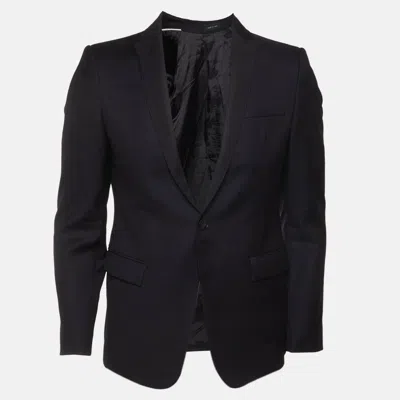Pre-owned Emporio Armani Navy Blue Wool Single Breasted Blazer S