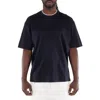 Emporio Armani Navy Logo Embroidered T-shirt In Black
