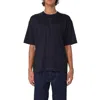Emporio Armani Navy Logo Embroidered T-shirt In Blue