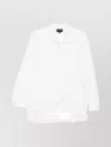 Emporio Armani Neck Tie Blouse High-low Hem In White