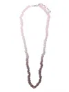 Emporio Armani Collana Lunga Effetto Sfumato Necklace In Pink Grey