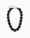 Emporio Armani Necklace With Cubes And Micro Spheres In Black