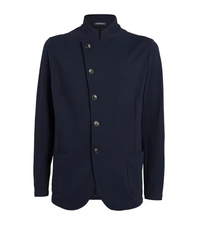 EMPORIO ARMANI NEHRU-COLLAR BLAZER