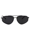 Emporio Armani Nero Opaco Metal Sunglasses In Black